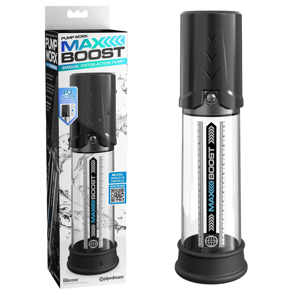 Pump Worx Max Boost - Black - Black Penis Pump Pipedream